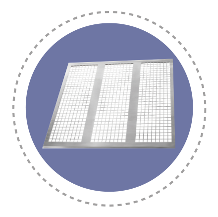 مجموعتان من رفوف العينات